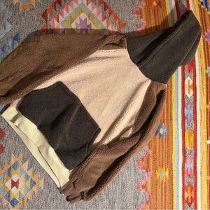 Camp High fleece sherpa brown teddy bear hoodie medium